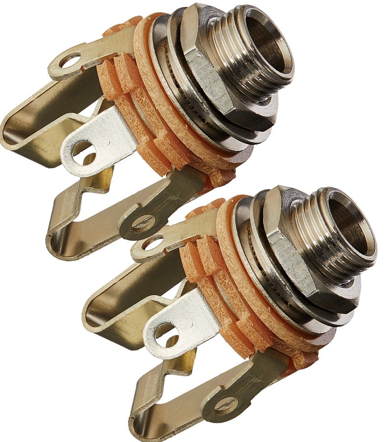Switchcraft Type 12B (Pack of 2) Stereo 3-Conductor Input Jack, 1/4", Double Open Circuit, Made in USA - Image 1